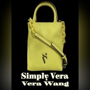 NWOT Simply Vera Vera Wang Kendi Small Handbag/Crossbody, Yellow